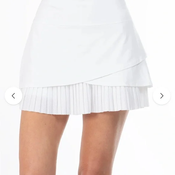 LUCKY IN LOVE all ball skirt in longer length white NWT - Picture 3 of 9